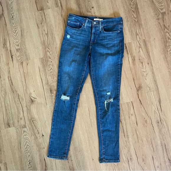 LEVIS 311 SHAPING SKINNY Distressed jeans like new sz 27 or 4 - Picture 4 of 9